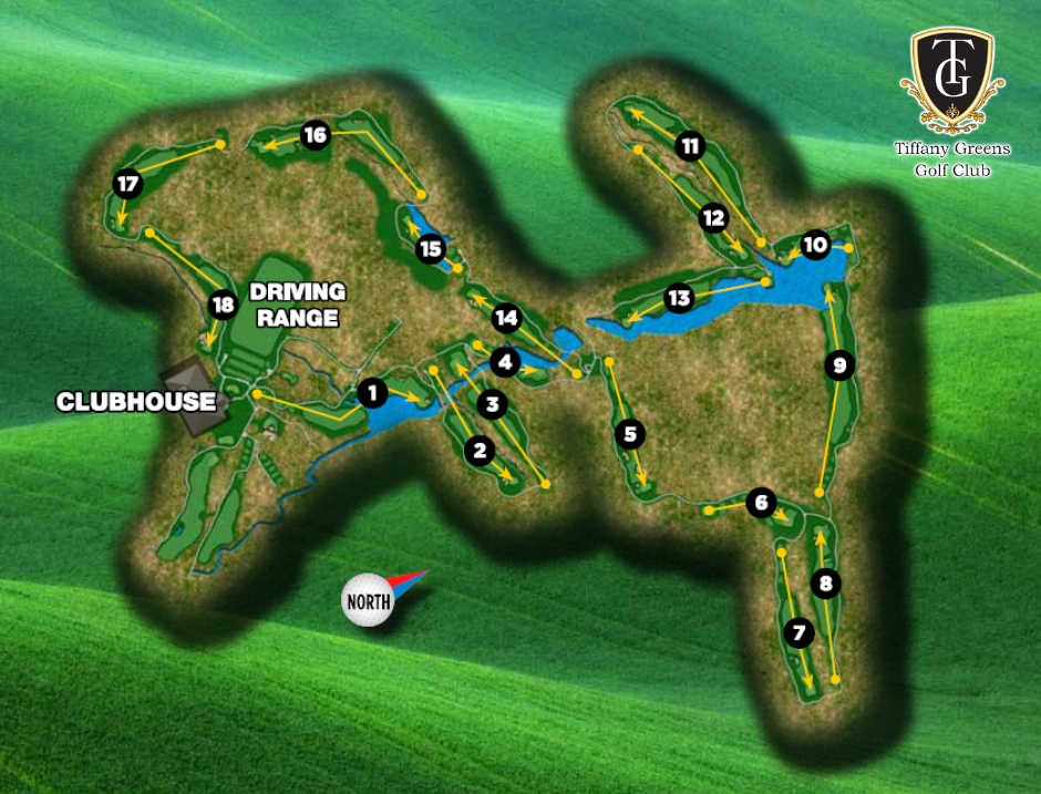 Course Layout Tiffany Greens Golf Club